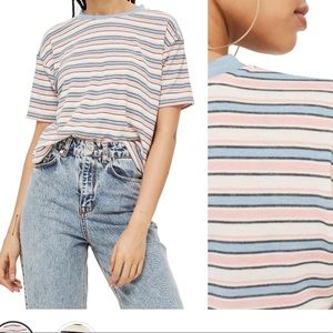 NWT Top Shop Striped Tee, Size 12. runs small